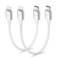 2Pack Short USB C to Lightning Cable 1ft, PD USB C to iPhone Charger Cable MFi by Aiminu