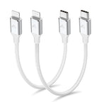 2Pack Short USB C to Lightning Cable 1ft, PD USB C to iPhone Charger Cable MFi by Aiminu