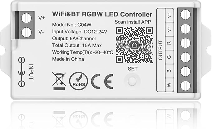BTF-LIGHTING C04W RGBW PWM SMD FCOB 5PIN LED Strip 2.4GHz Tuya WiFi Group by BTF-LIGHTING
