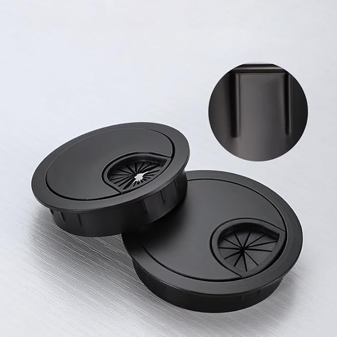 Desk Grommet for Wire Organizer, PC Computer Desk Plastic Grommet Cord - Image 3