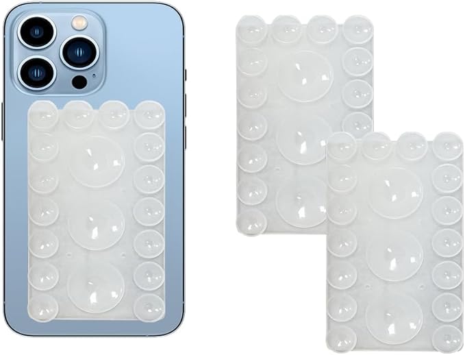 2024 Upgrade 2PCS Silicone Suction Cup Phone Case Adhesive Mount, Adhesive Grip by ZYCCER