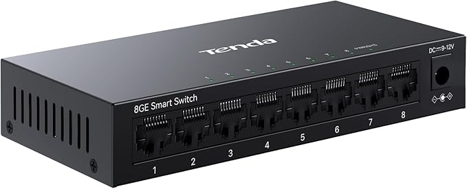 Tenda TEG208E 8 Port Managed Gigabit Switch, Easy Smart Managed, Base-T Ports by Tenda