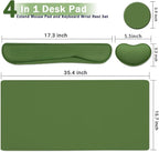 Large Keyboard Mouse Pad Set, Extended Mouse Pad+Keyboard Wrist Rest Support - Image 2