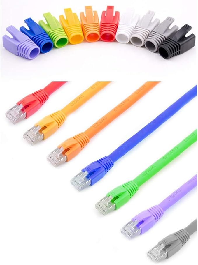 50 Pcs Cat7 Cat7A Cat8 Strain Relief Boot, RJ45 Plug Connector Cover Modular - Image 5