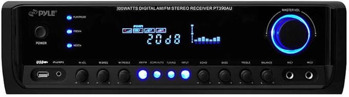 Pyle 300W 4-Channel Home Audio Power Amplifier - Image 2