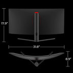 Deco Gear 34" 3440x1440 21:9 Ultrawide Curved Monitor, 4000:1 Contrast Ratio - Image 7