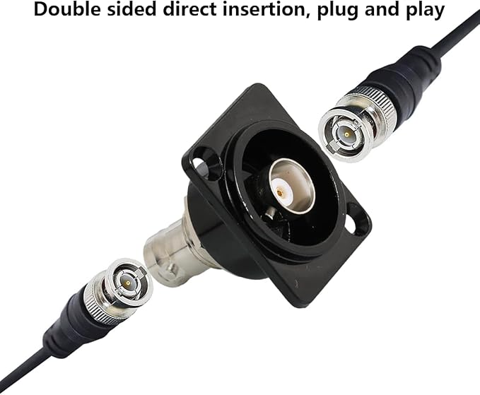PENGLIN BNC Panel Mount Connector, D-Type BNC Pass-Through Connector, BNC - Image 2
