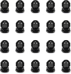 Cable Gland 20 Pack Plastic Waterproof Adjustable Connector 6-12mm PG13.5 by CGELE