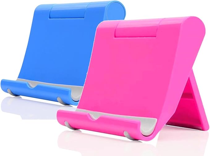Cell Phone Stand for Desk 2 Pack Mobile Phone Holders Desktop Tablet Stand by JUSDIQIR