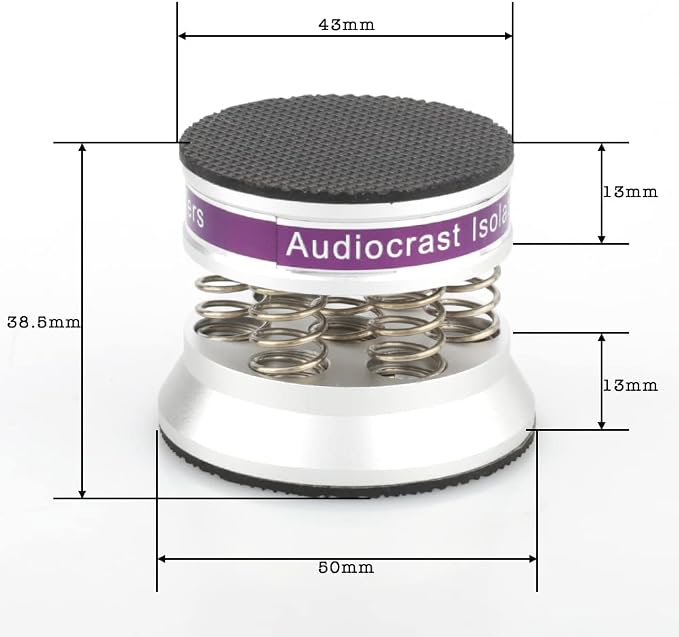 Tertullus 4 Pcs Speaker Isolation Feet 43mm×38.5mm Audio Shock Absorber Floor - Image 4