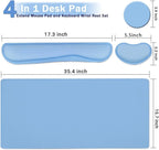 Large Keyboard Mouse Pad Set, Extended Mouse Pad+Keyboard Wrist Rest Support - Image 2