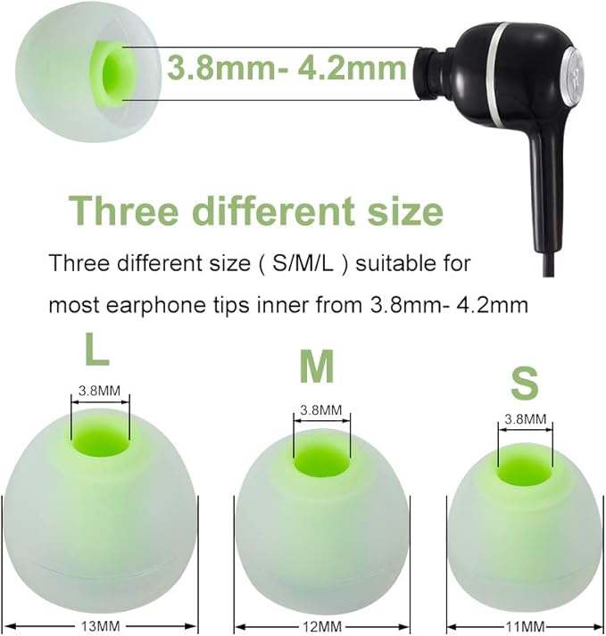 Earbud Tips Soft Silicone Earbuds Replacement Tips Fit - Image 5