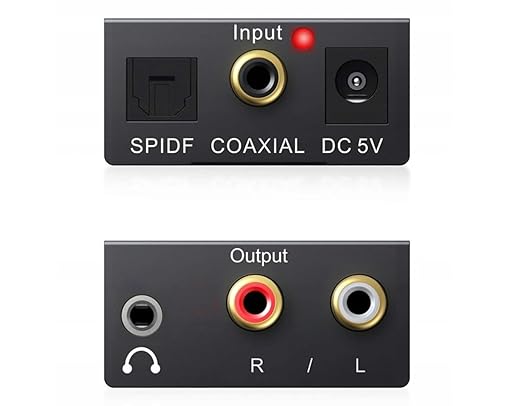 Digital to Analog Audio Converter 192kHz DAC, Optical Toslink & Coaxial SPDIF - Image 5