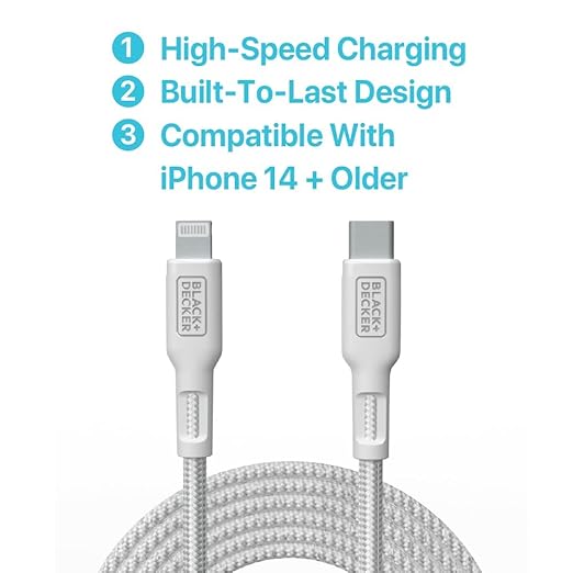 BLACK+DECKER USB C to Lightning Cable - Image 5