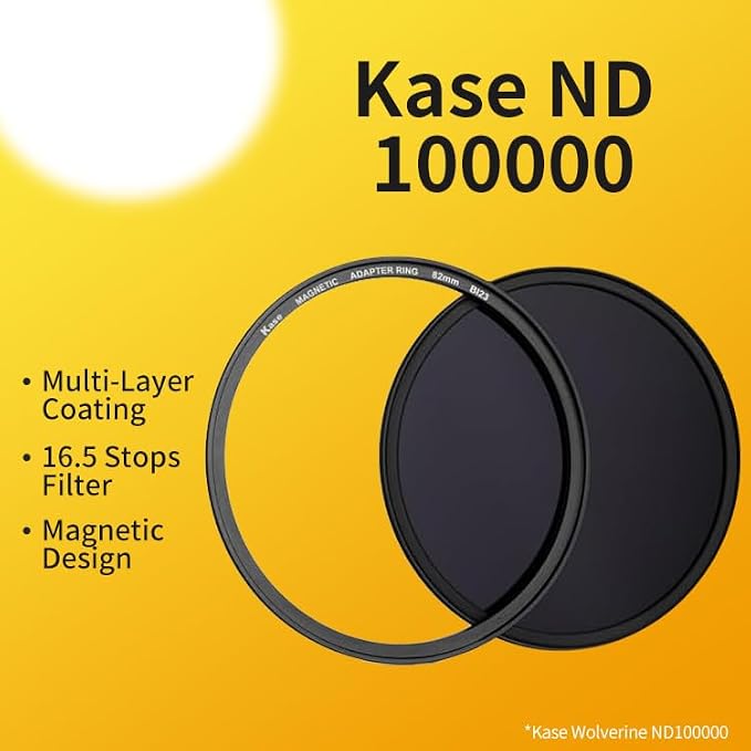 Kase Wolverine 95mm ND100000 16.5 Stop Magnetic Neutral Density Filters Incl - Image 4