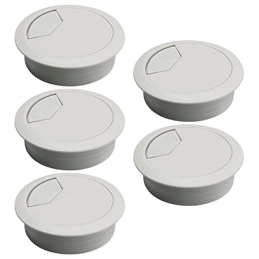 5 Pcs Desk Grommet 2-1/16" / 53 mm, Desk Cord Hole Cover, Cable Grommet ABS by EASYEAH