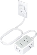 TESSAN Small Flat Plug Power Strip, Ultra Thin Extension Cord by TESSAN