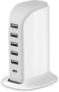 Charging Station for Multiple Devices 40W Upoy, Wall Charger Block 5 USB Ports by TechGadgetsInYourMind