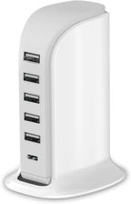 Charging Station for Multiple Devices 40W Upoy, Wall Charger Block 5 USB Ports by TechGadgetsInYourMind