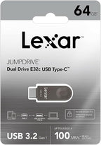 Lexar E32C 64GB Type-C USB Flash Drive, USB-A&USB-C 3.2 Gen 1 Dual Drive OTG - Image 2