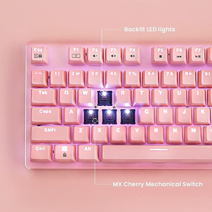 i-rocks K75M Illuminated Mechanical Keyboard, 104 Keys, - Image 4