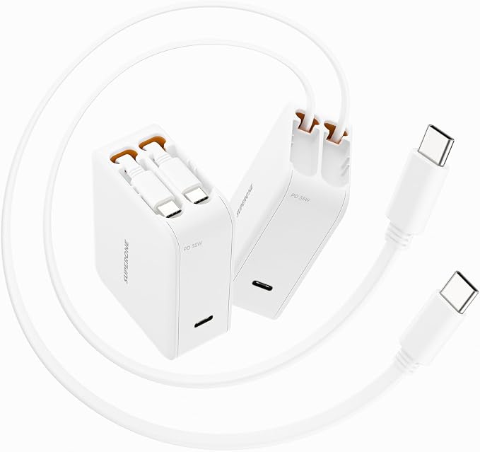 SUPERONE 3 in 1 Retractable Wall Charger by SUPERONE