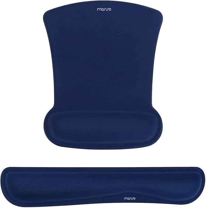 MOSISO Wrist Rest Support for Mouse Pad & Keyboard Set, Ergonomic Mousepad by MOSISO