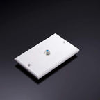 Weewooday 8-Pack White Single Gang F Connector Coax Wall Plates - Image 7
