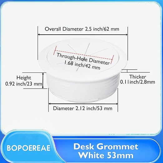 Desk Grommet 2-1/16", Desk Hole Cover - Image 8