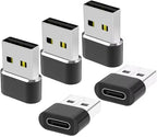 USB C to USB Adaptor 5 Pack, USB to USB C Adapter, Type C Male to A Female by EYEZING