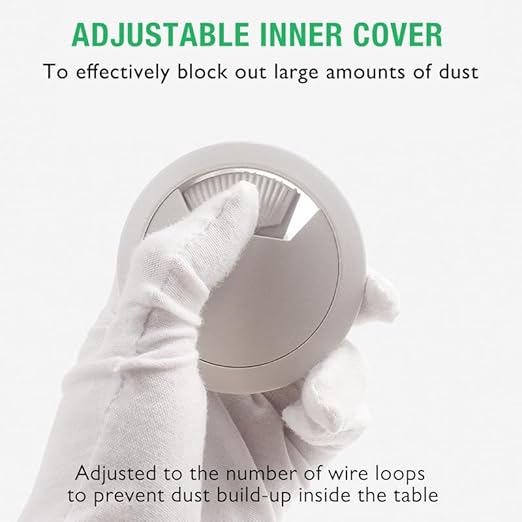 5 Pcs Desk Grommet 2-3/8" / 60 mm, Desk Cord Hole Cover, Cable Grommet ABS - Image 7