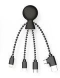 Mr Bio 4 in 1 Multi USB Cable Octopus Design Black by XOOPAR