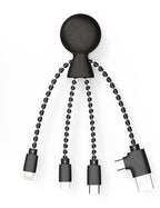 Mr Bio 4 in 1 Multi USB Cable Octopus Design Black by XOOPAR