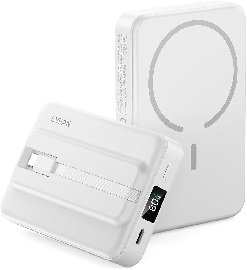 LVFAN for Magsafe Power Bank 10000mAh, Fast Charging Wireless Magnetic Portable by LVFAN