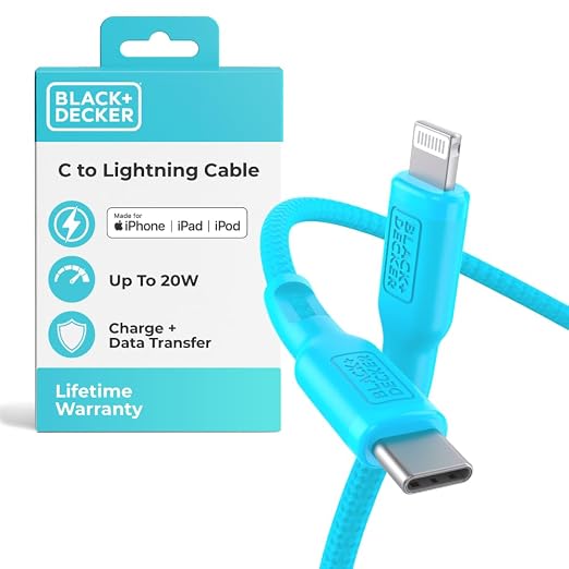 BLACK+DECKER USB C to Lightning Cable by BLACKDECKER