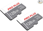 2 Pack TF Card 128GB with Adapter, High Speed Memory Card, UHS-I C10 A1 Memory by Bliksem