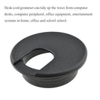 HAHIYO 2Pcs 2Inch/50mm Black ABS Plastic U-Shaped Desk Grommet Wire Grommet - Image 5