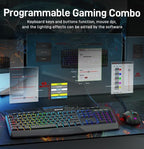 Redragon Updated S101 Programmable Gaming Keyboard and Mouse, RGB Backlit - Image 3