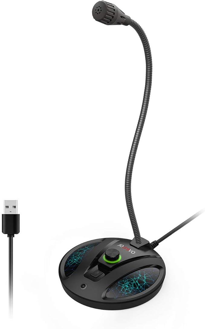 USB Recording Microphone, Computer PC Podcast Condenser Cardioid Mic by JOUNIVO