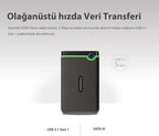 Transcend 2TB USB 3.1 Gen 1 StoreJet 25M3G SJ25M3G Rugged External Hard Drive - Image 7