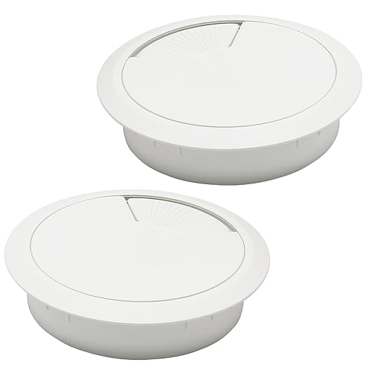 Desk Grommet 2-3/8", Desk Cord Hole Cover, Cable Grommet ABS Plastic, Desk Hole by BOPOREAE