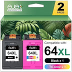 64XL Black and Color Ink Cartridge by ejet
