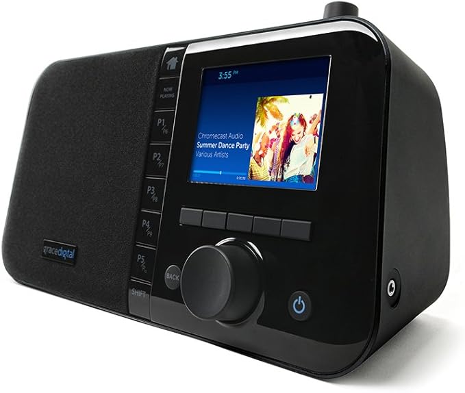 Grace Digital Mondo Elite Smart Internet Radio, 7-Day Alarm – Microphone-Free by GraceDigital