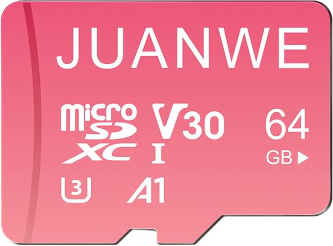 JUANWE 64GB Micro SDXC Card, UHS-I C10 U3 V30 4K UHD Video A1 TF Card by JUANWE