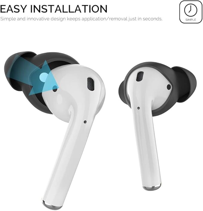 AhaStyle 4 Pairs AirPods Ear Tips Silicone Earbuds Cover Compatible - Image 4