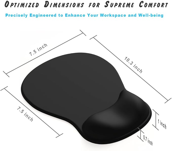 ErgoComfort Gel Wrist Rest Mouse Pad-Ergonomic Office Mousepad - Image 6