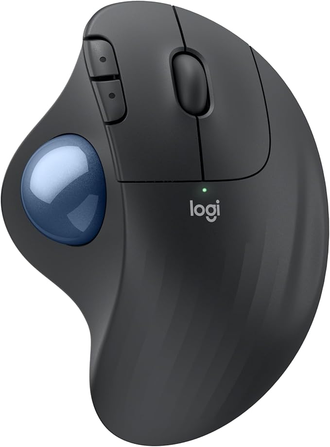 Logitech Ergo M575S Wireless Trackball Mouse, Wireless Ergonomic Mouse by Logitech