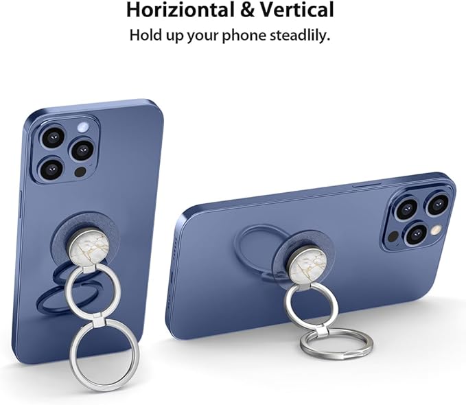 Phone Grip, Phone Ring Holder Finger Kickstand, Foldable & Adjustable Double - Image 3