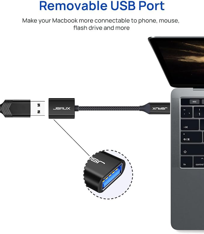 JSAUX USB C to USB 3.0 Adapter, Type C Male to USB Female OTG Cable Compatible - Image 4