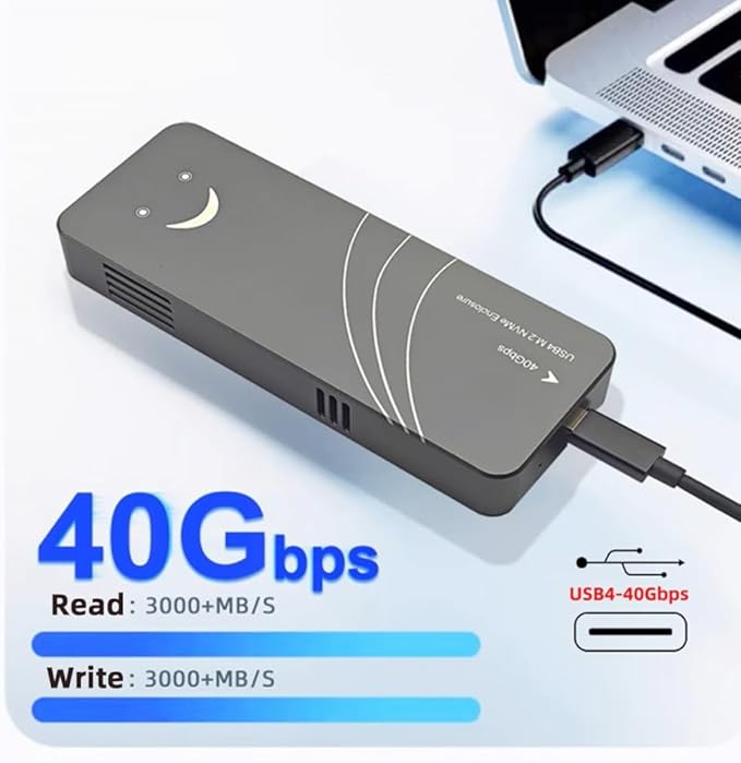 CY USB4.0 Type-C USB4 40Gbps to PCI-E 4.0 X4 SSD NVME NGFF M-Key Enclosure - Image 8
